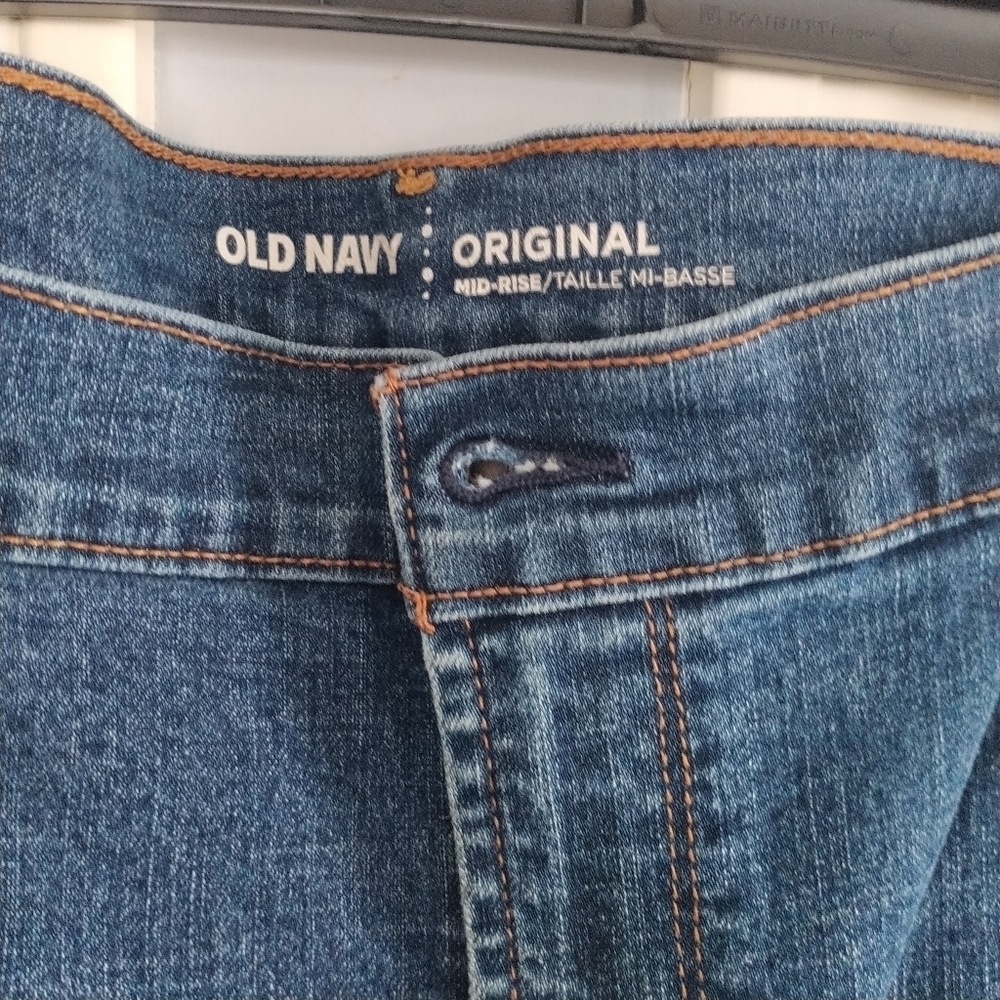 Old Navy Original Mid Rise Dark Wash Straight Jeans 20 - Picture 9 of 9